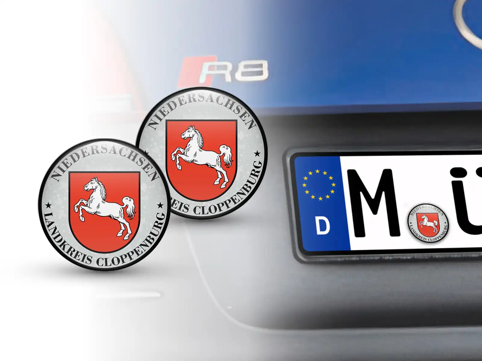TÜV Kennzeichen-Sticker Landkreis Cloppenburg Nummernschild plakette